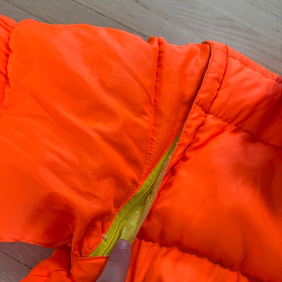 Vintage 90s Fila Ski Team Italia Orange Puffer Jacket Retro Skiwear Mens L/XL - Picture 5 of 8